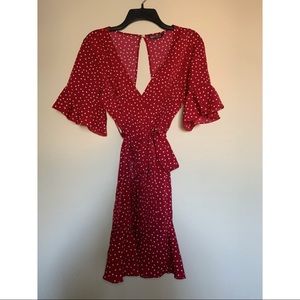 Red Polkadot 1950s styled dress